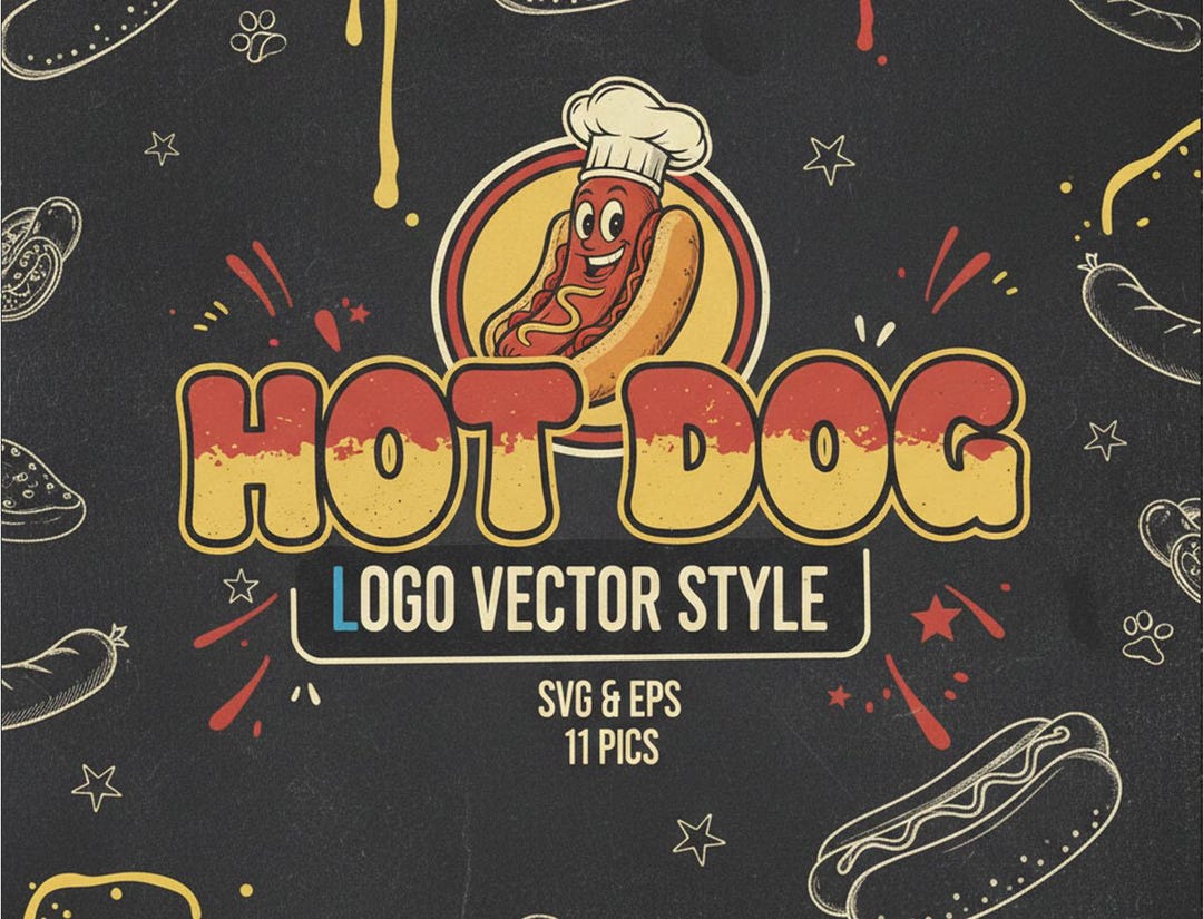 Hot Dog Mascot SVG Instant Digital Download Print Design Fast Food hot-dog-mascot-svg-instant-digital-download-print-design-fast-food