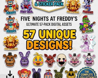 FNAFホラーアニマトロニクスPNGバンドル、57フレディキャラクタークリップアート、即時デジタルダウンロード、印刷デザイン、怖いクマロボット昇華アート