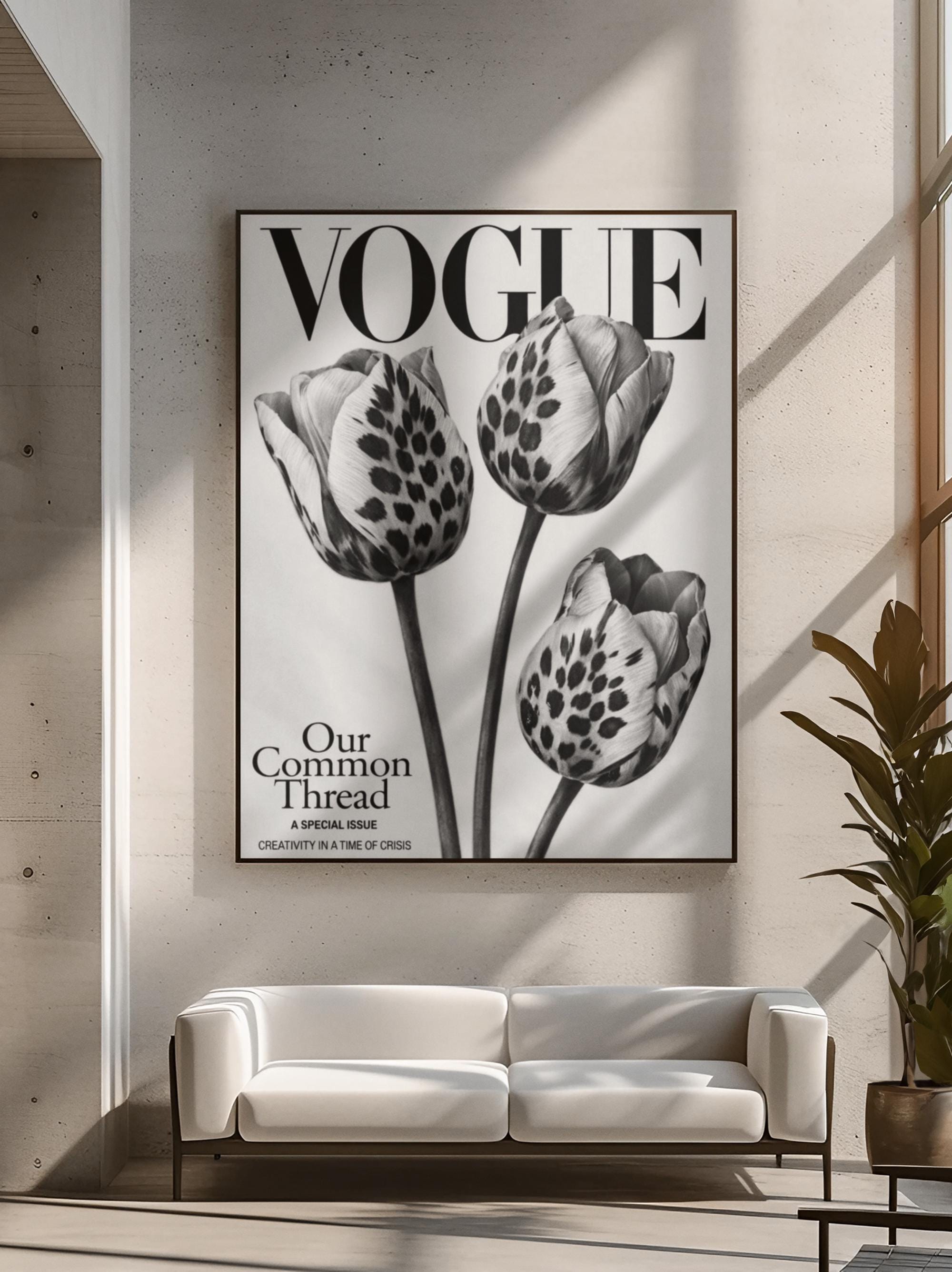 Black and White Wall Art Vogue - Etsy