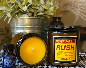 RUSH Candle – Bold Amber Jar Candle Inspired by Iconic Brand