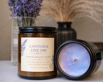 Soothing Lavender Line Dry Soy Poured Candle