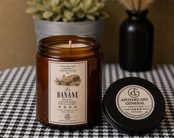 Banana Bread Scented Candle: Warm Bakery, Caramel, Spice (8 or 4 oz)