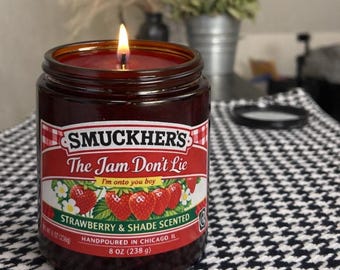 Strawberry Jam Scandal Candle, Shakira Inspired, Breakup Gift, Novelty Decor