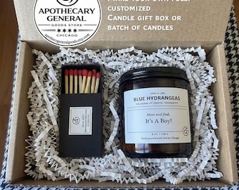 Custom Build Your Own Candle, Amber Jar, Single or Set of 10, Personalized Label