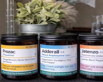 Modern, Pharmacy-Inspired Soy Poured Candle Collection