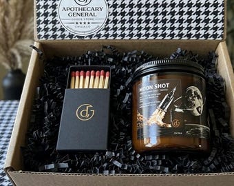 Moon Shot Soy Candle | NASA Space Artemis Tribute, Night Air Amber Sweet Tobacco