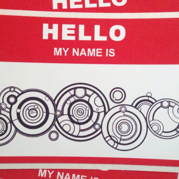 Gallifreyan Name Tag (Set of 5) - Doctor Who Cosplay