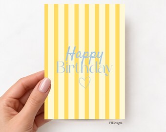 Happy Birthday card | Modern birthday greeting card | Card for girlfriend, sister, mother, daughter, colleague