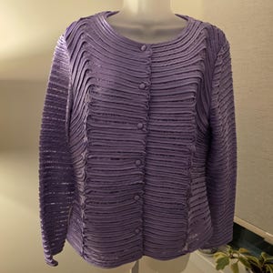 Vintage 90s Moshita Cotoure Lavender Blazer Size XL NWT