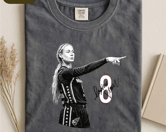 Maglietta da basket firmata Sophie Cunningham Point, abbigliamento da basket firmato Point, t-shirt grafica vintage
