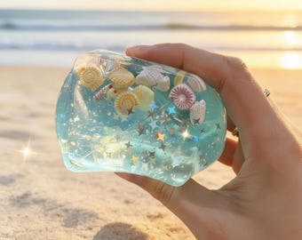 Squish-kubus in marine-stijl | Draagbaar sensorisch speelgoed | Squishy-kubus voor stressverlichting en friemelen