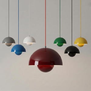 Moderne hanglamp koepel – Scandinavische aluminium kroonluchter voor slaapkamer, studeerkamer