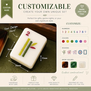 Tortoiseshell American Mahjong Tiles Set, Double Layer Acrylic Mahjong Tiles, Portable Travel Mahjong Set, Outdoor Hand Shuffle Game Tiles image 7