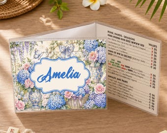 Personalized Mahjong Rule Card Sleeve, Clear PVC NMJL Large Card Holder, Custom Name Mahjong Cover, American Mahjong Gift for Her