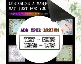 Tapetes de mahjong personalizados, tapetes de mesa de mahjong personalizados extragrandes, toalhas de mesa antiderrapantes para jogos, presentes para noites de jogos de mahjong.