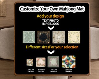 Tapetes de mahjong personalizados, tapetes de mesa de mahjong personalizados extragrandes, toalhas de mesa antiderrapantes para jogos, presentes para noites de jogos de mahjong.