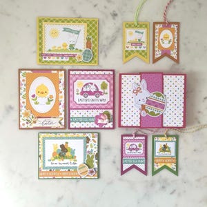 Handmade Easter Card Set - Includes 4 Cards, 4 Tags and Matching Presentation Box