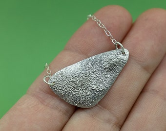 Lightweight Textured Sterling Silver Necklace