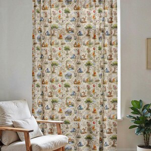 Vintage Winnie the Pooh Curtains - Etsy Winnie The Pooh Curtains Set Of 2 Panels Hook Top 23 X 60 1970s main image 0
