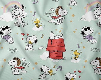 Snoopy Muster Stoff Gekämmte Baumwolle Pima
