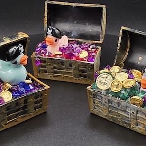 Ahoy Quaker - Mini Treasure Chest filled with Gems and Pirate Ducks
