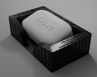 Jabonera minimalista STL – Organizador de fregadero – Bandeja de jabón moderna – Accesorio para el hogar imprimible en 3D