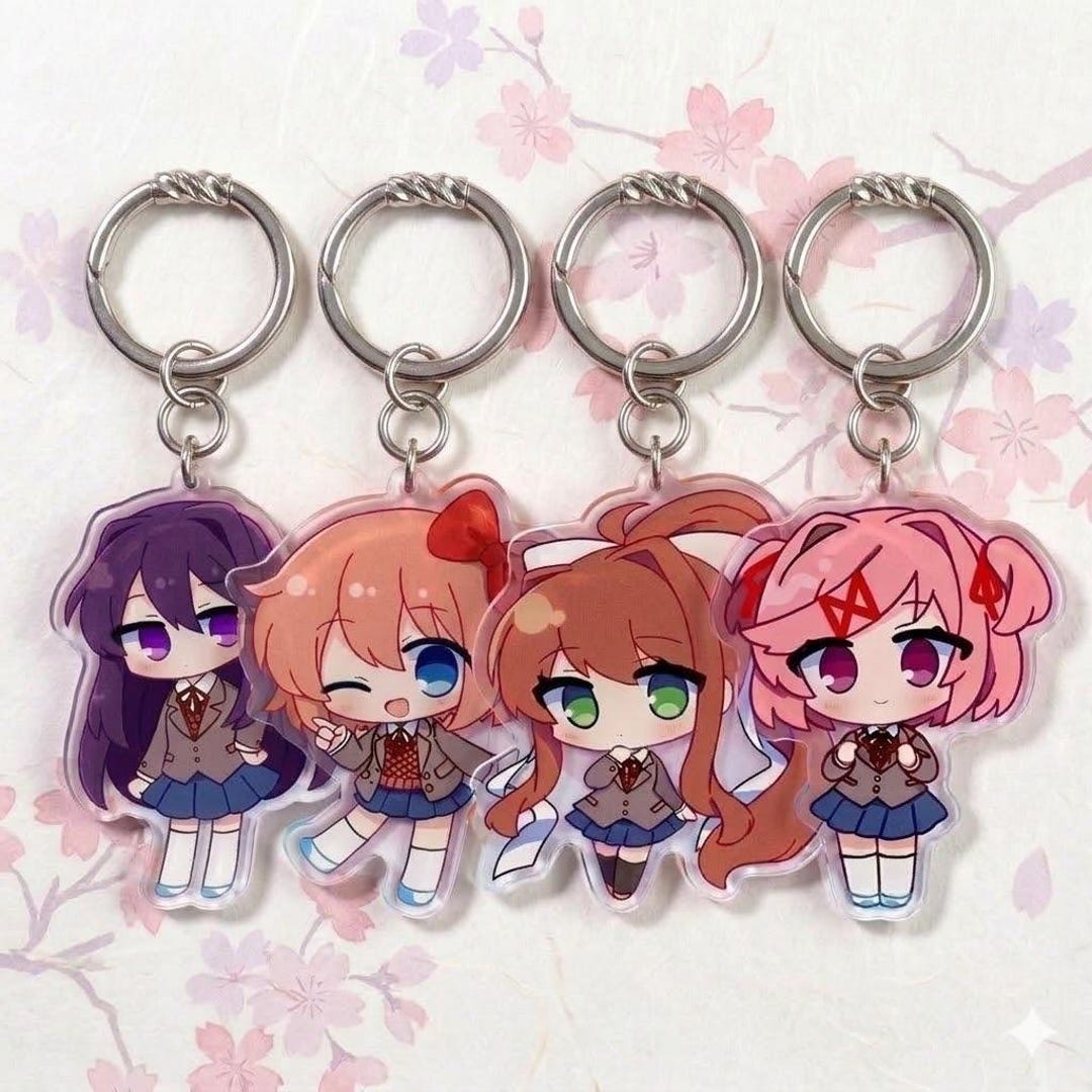 DDLC Monika Natsuki Yuri Sayori Acrylic Keychain, Doki Doki Literature ...