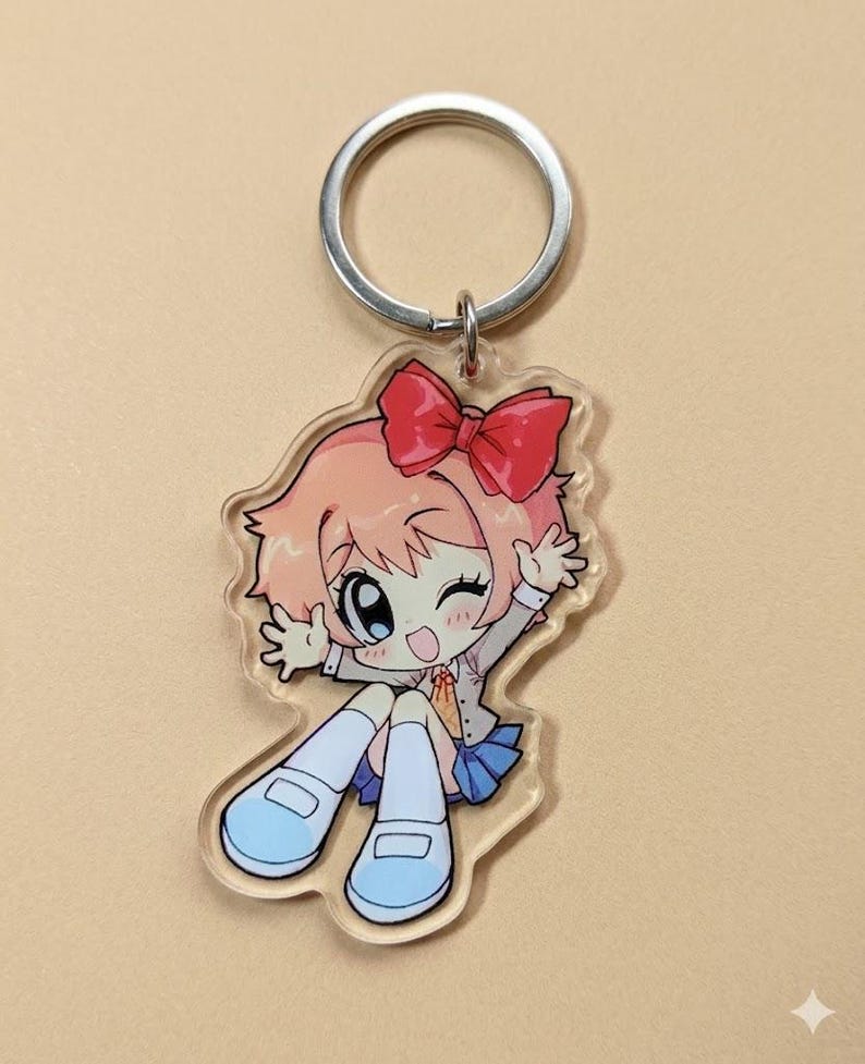 Sayori Chibi Anime Acrylic Keychain, Doki Doki Literature Club Bag ...