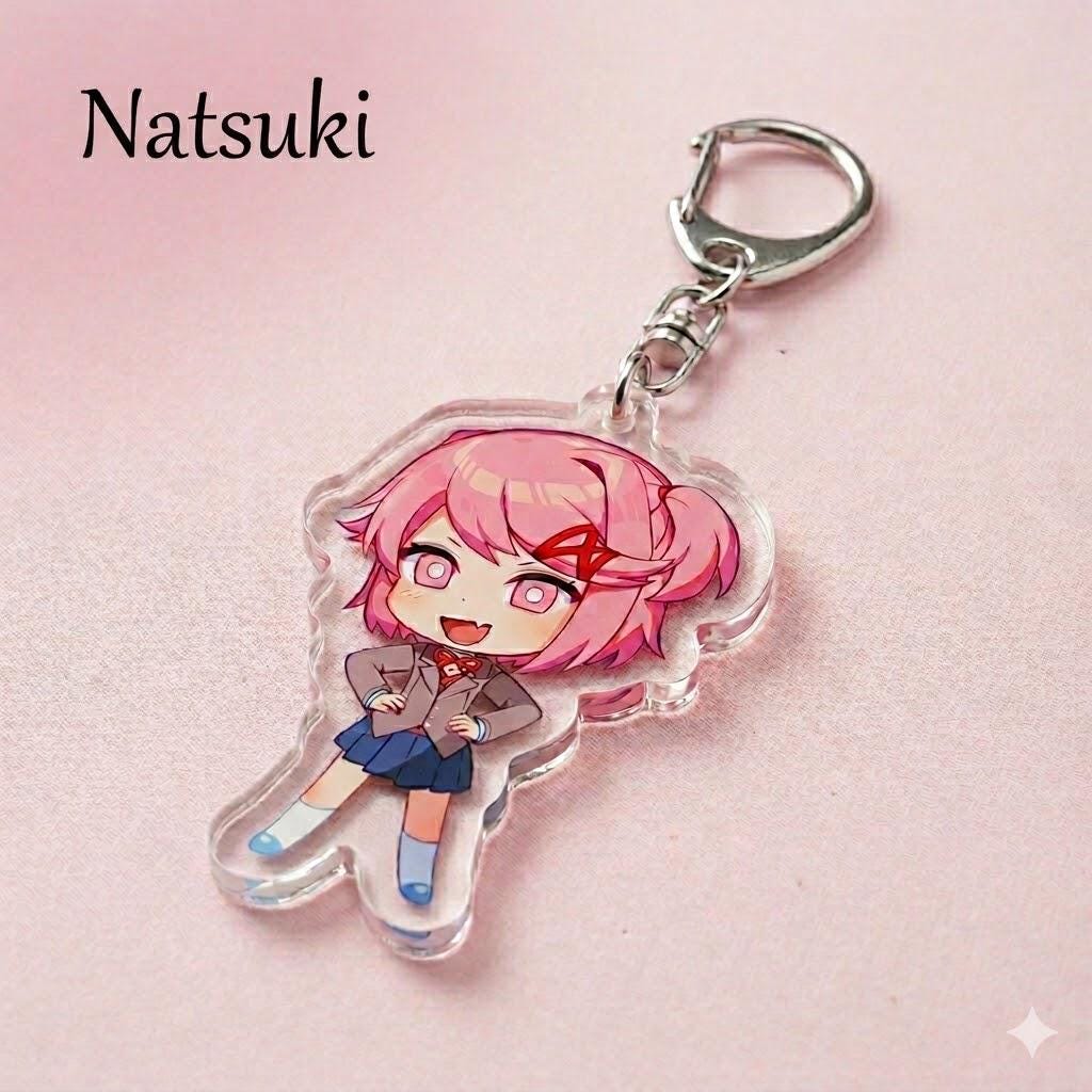 DDLC Acrylic Keychain, Monika Natsuki Yuri Sayori Bag Charm, Doki