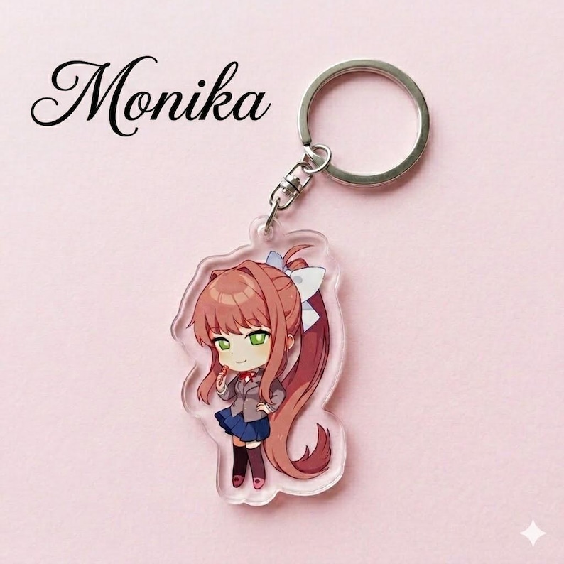 DDLC Acrylic Keychain, Monika Natsuki Yuri Sayori Bag Charm, Doki Doki ...
