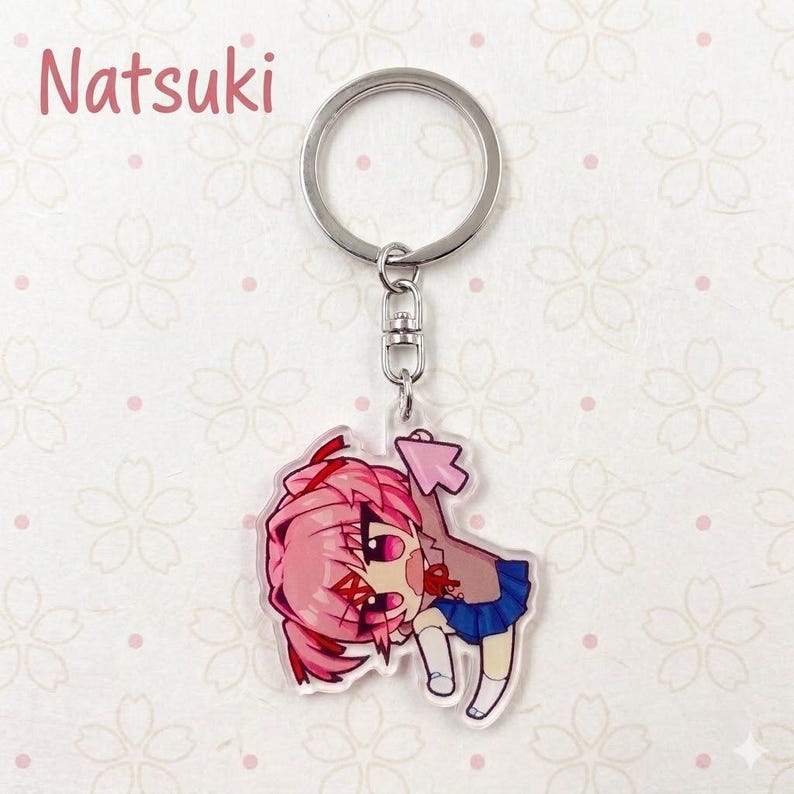 DDLC Acrylic Keychain, Monika Natsuki Yuri Sayori Bag Charm, Doki Doki ...