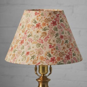 Floral Lampshade: Shabby Chic Fabric Table Lamp Shade, Soft Diffused Glow