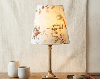 Sage Green Floral Lampshade, Peach Botanical Empire Table Lamp Shade Replacement
