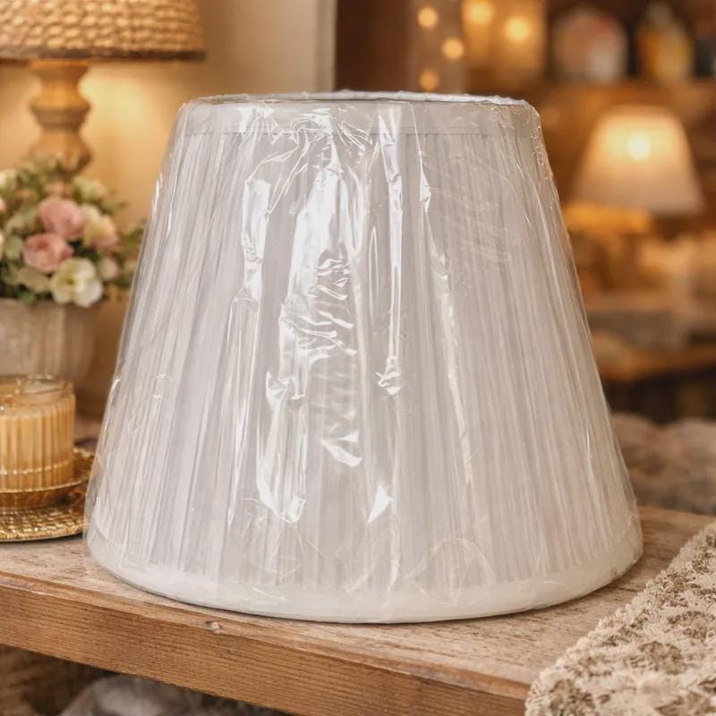 Lampe à Poser Vintage Style Empire – Abat-jour Neuf – Multicolore, Fonctionne