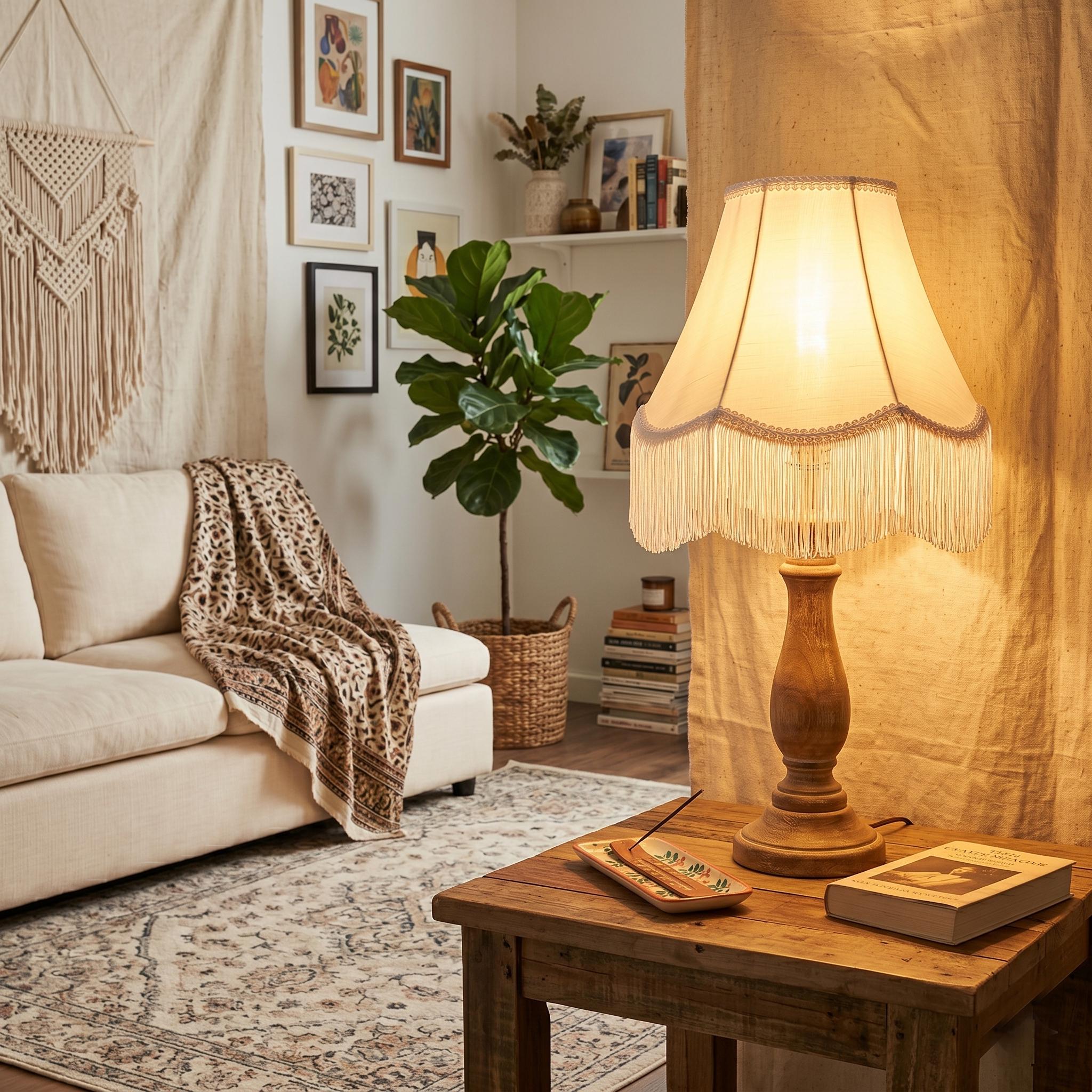 Vintage fringe lamp - Etsy 日本