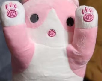Long Pink Cat Plush Pillow | Kawaii Cat Body Cushion | Soft Anime Stuffed Animal Plushie | Cozy Room Decor | Cute Gift for Cat Lovers