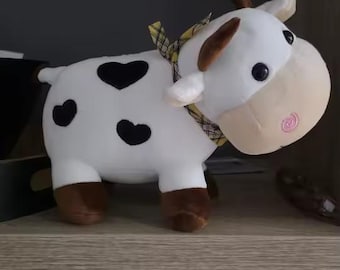 Cute Cartoon Cow Plush Toy – Kawaii Soft Cattle Stuffed Animal, Cotton Plushie Room Decor Gift