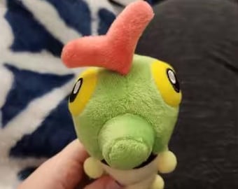 Caterpillar Plush Toy Green 5 Inch, Soft Mini Stuffed Animal, Kids Birthday Gift Idea
