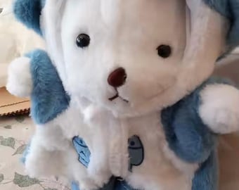 Shark Costume Bear Plush Toy Soft Kawaii Stuffed Animal Cute Bear Doll