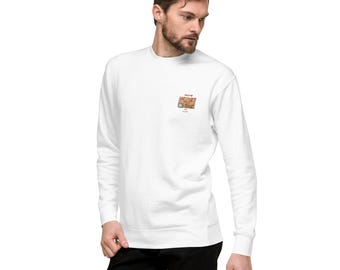 Suéter minimalista de cuello redondo – Jersey unisex de algodón – Sudadera urbana moderna