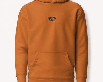 Sudadera unisex minimalista con capucha – Ropa urbana de algodón premium – Sudadera negra moderna -TOLYW