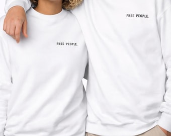 Unisex sweatshirt – Premium fleece met ronde hals, minimalistische streetwear | FREE PEOPLE