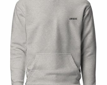Minimalist AWAKE Unisex Hoodie – Premium Cotton Streetwear – Modern Hoodie