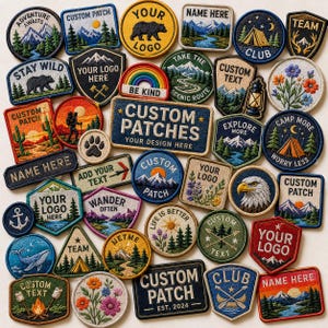 Custom Embroidered Patches, Personalized Logo Iron On Patch, Name Sew On Patch for Jacket Backpack Hat