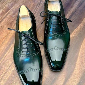 men's emerald green dress shoes Belvedere Men's Genuine Alligator Leather Emerald Derby Shoes Antonio 12