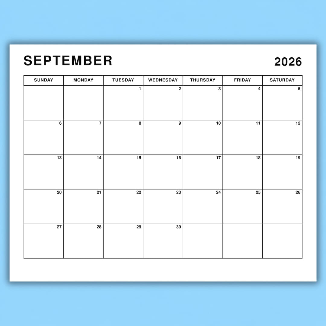 Calendrier De Septembre 2026 Modifiable Calendrier Mensuel Modifiable calendrier-de-septembre-2026-modifiable-calendrier-mensuel-modifiable