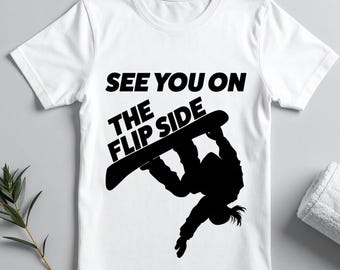 Snowboard SVG, Vi ses baksidan PNG, Retro vintersport silhuett (digital nedladdning)