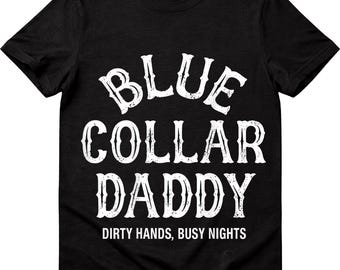 Blue Collar Daddy SVG PNG, Retro Western-typsnitt, Make Shirt Design (digital nedladdning)