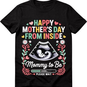 Buona festa della mamma dall'interno SVG, Futura mamma PNG (Download digitale)