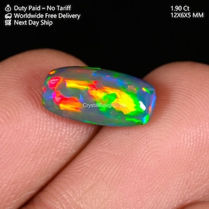 Ethiopian Multi Fire Opal Rectangle Loose Gemstone 100% Natural Multic